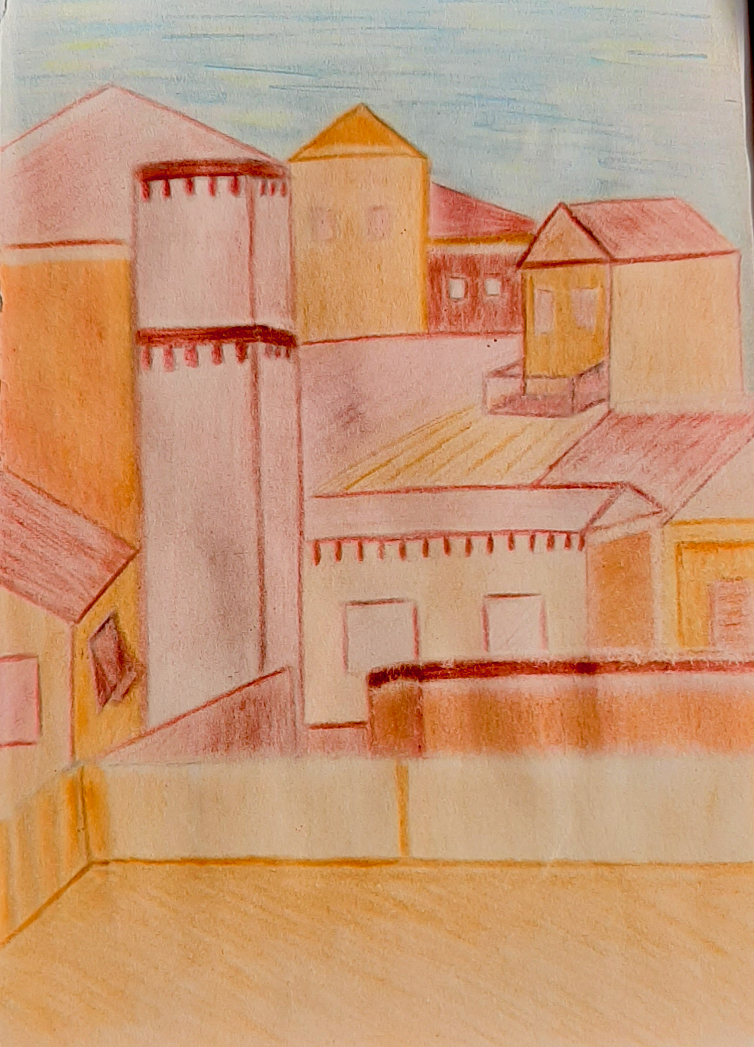 Toits et clochers en ocre