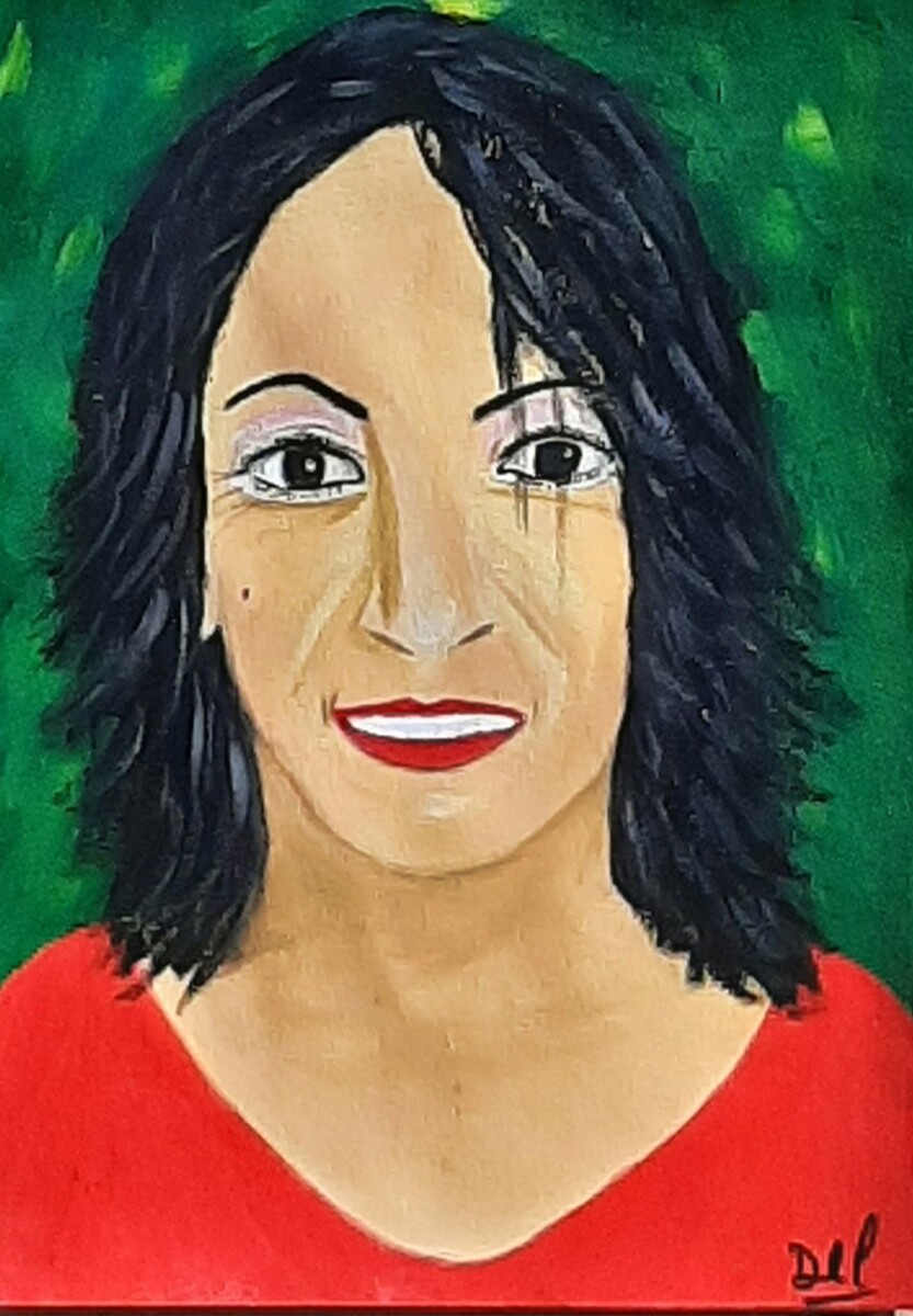 Le portrait au chemisier rouge