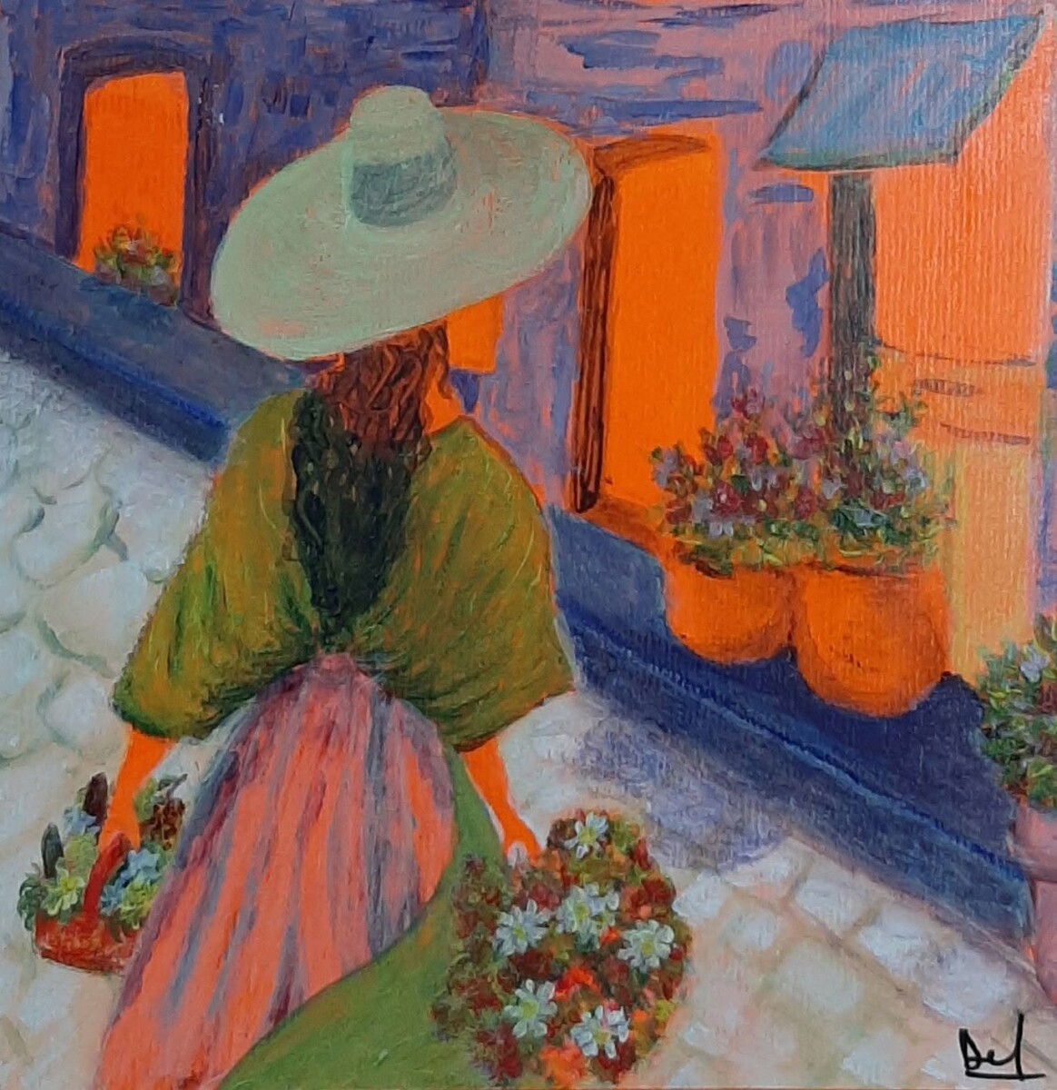 Promenade sous le chapeau blanc