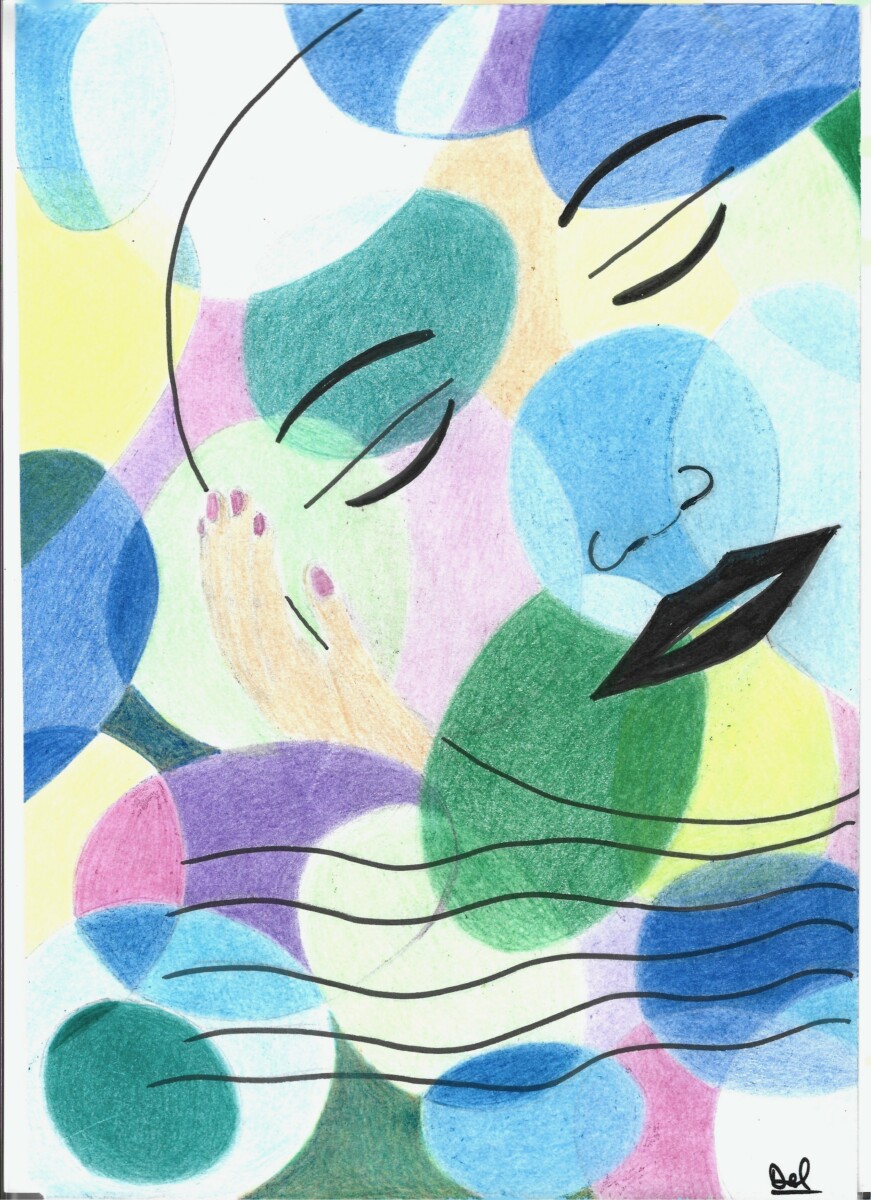 Sérénité au masque bleu