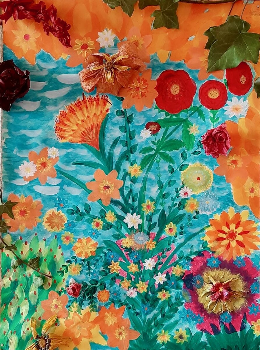 Le collage printanier au lierre