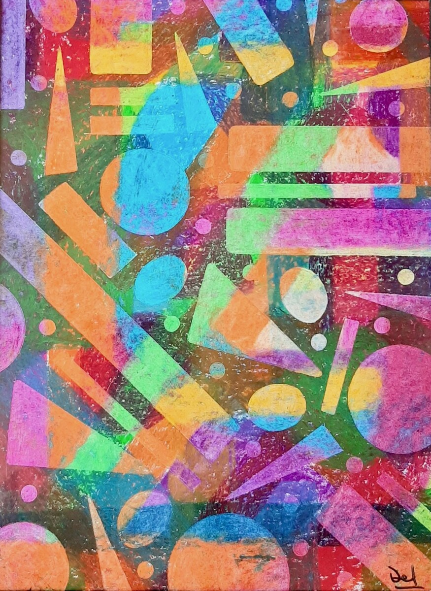 Abstraction géométrique texturée