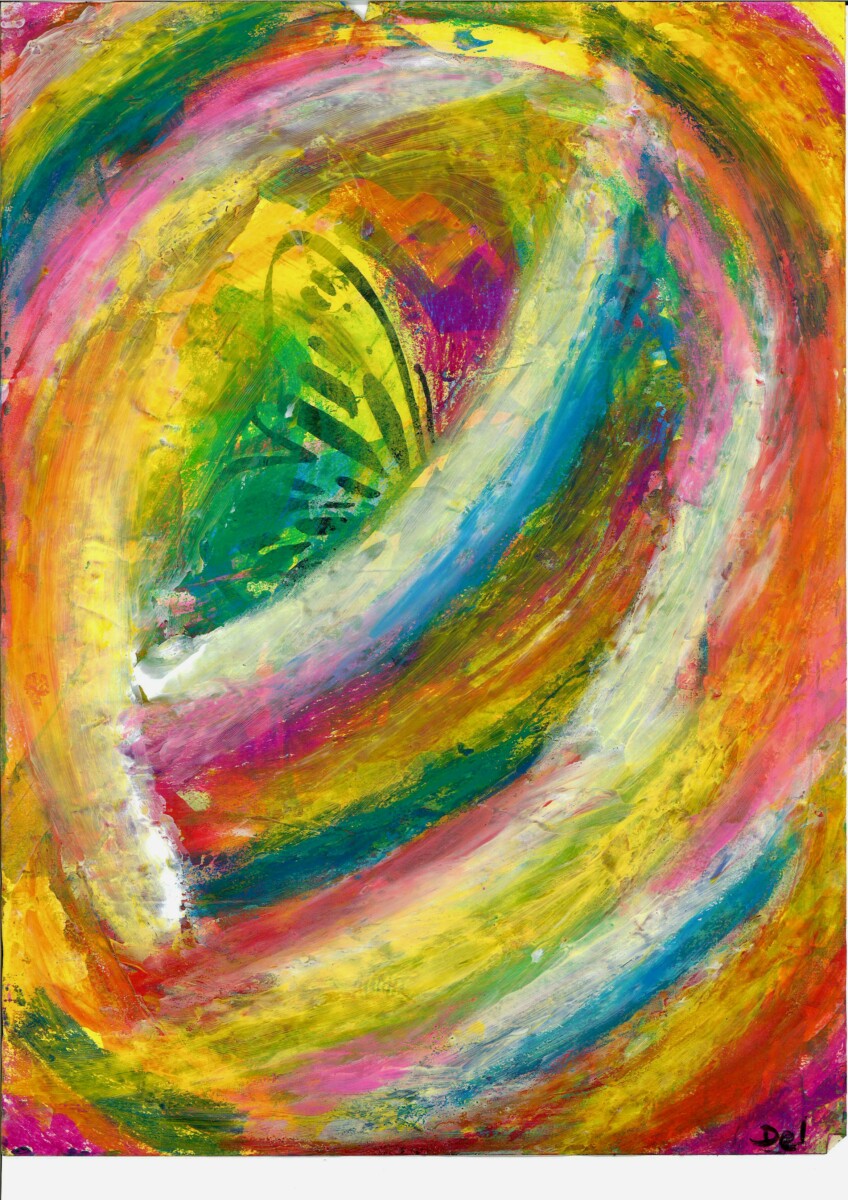 Vortex coloré et papillon